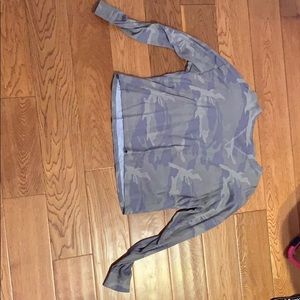 An Abercrombie and Fitch camo crop top